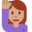 woman raising hand, medium skin tone